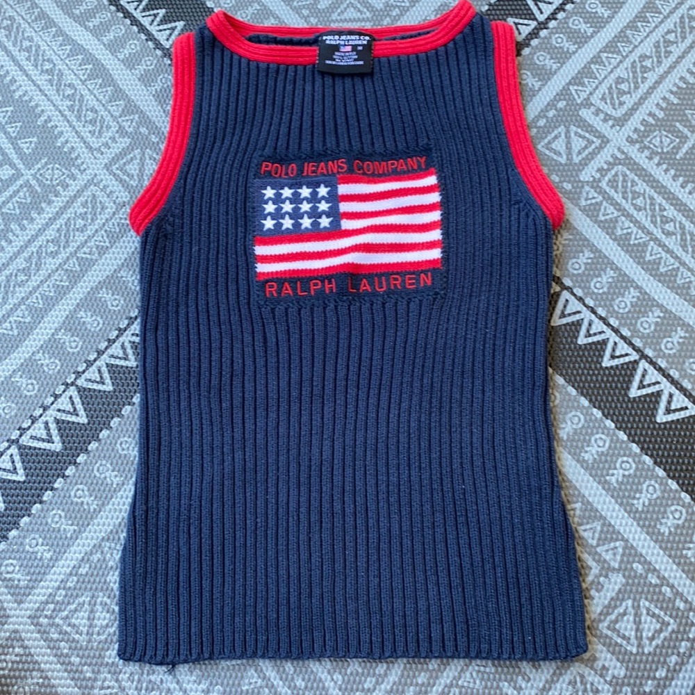 RALPH LAUREN WOMEN’ S RIBBED TANK SIZE MEDIUM